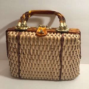 Vintage wicker purse